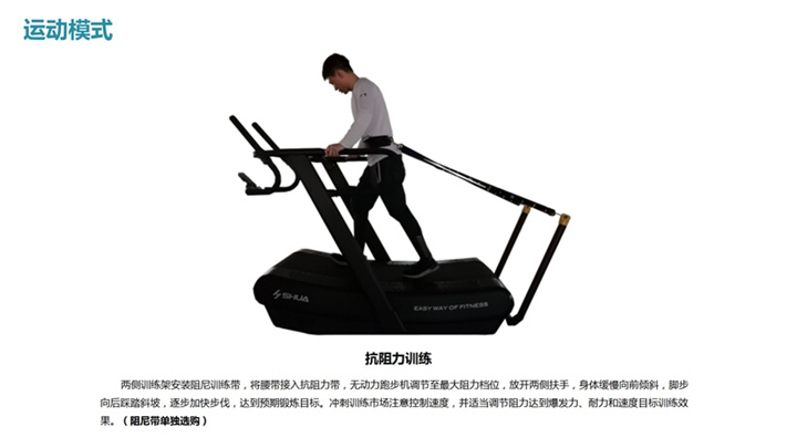 舒华SH-T901Z无动力跑步机抗阻力训练.jpg